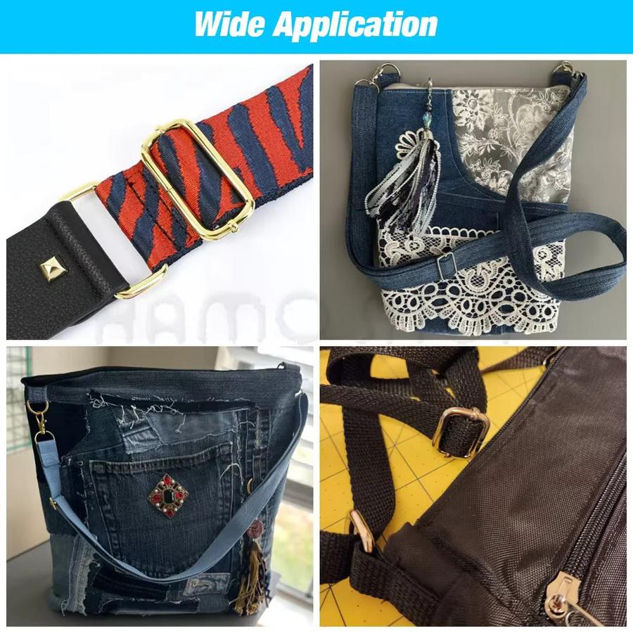 10 Stück Hamoshop Metall Rutschschnallen aus Stahl in Silber für Gürtel, Taschen und DIY-Zubehör - Bild 2