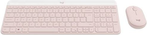 Logitech MK470 Slim Combo Tastatur und Maus Set Bluetooth USB-A QWERTZ Deutsch Pink - Bild 1