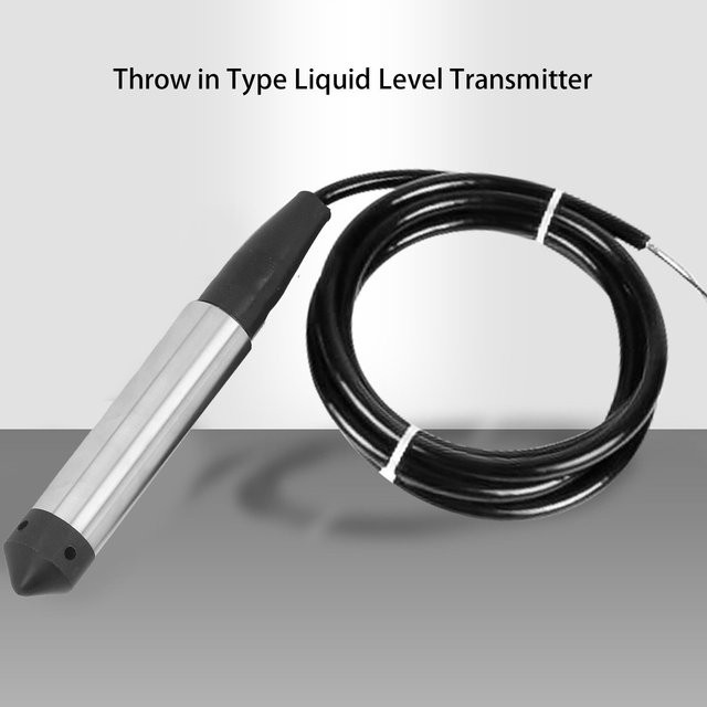 YOUTHINK Flüssigkeitsstand-Transmitter mit Edelstahlsonde, Tauchwassersensor-Detektor, 4-20 mA, DC12-30 V, Farbe: Silber - Bild 1