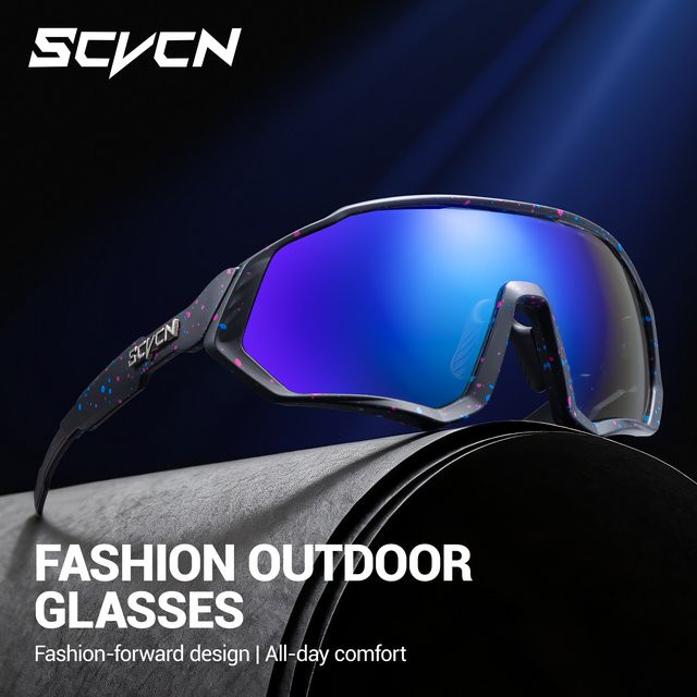 SCVCN Sportsonnenbrille, Vollrand, Kunststoff - Bild 1