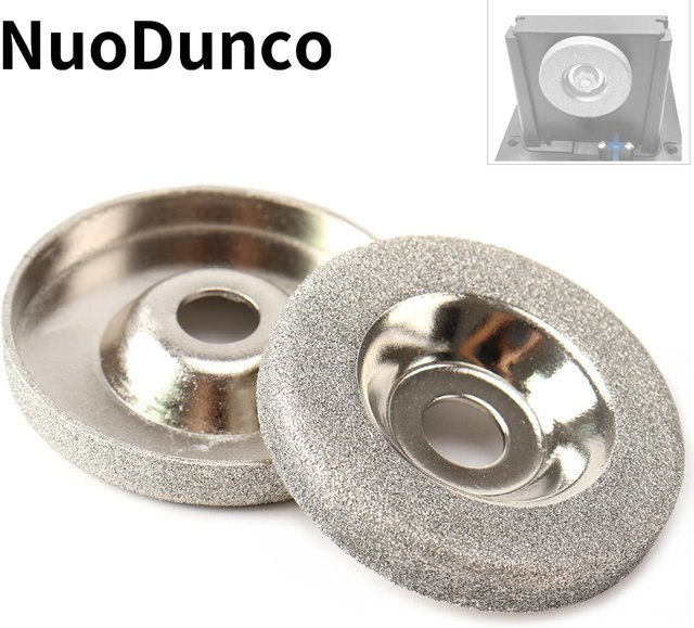 NuoDunco Mini-Schmirgelfräser mit Diamant-Schleifscheibe in Silber, 50 mm Durchmesser, Steinschleifer-Aufsatz für Drehwerkzeuge zum Schneiden von Metall und Schärfen - Bild 1