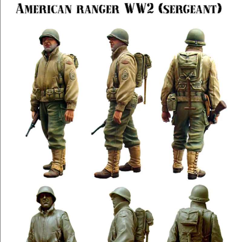 BAANFU Wii American Ranger Sergeant, Harzfigur, Maßstab 1:35, Modellbausatz - Bild 2