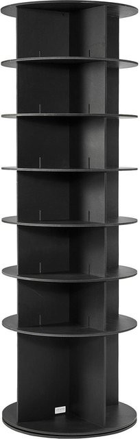 Buying Solutions MB 7-stufiger rotierender Schuhregal-Turm in Schwarz mit 360 Grad Drehung und minimalistischem Design - Bild 1