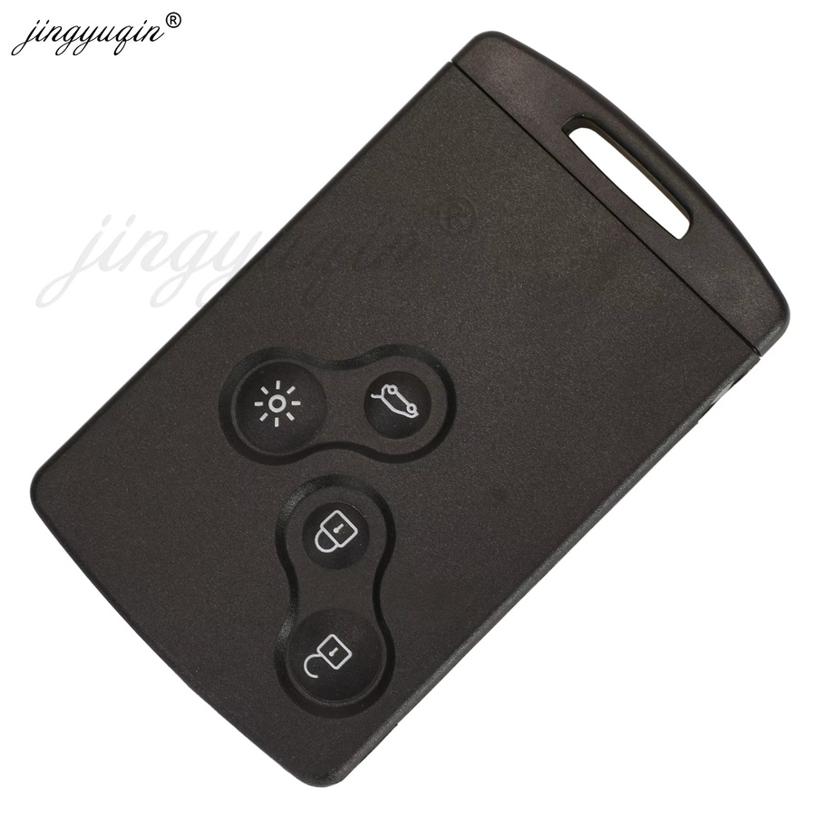 Jingyuqin Auto-Fernbedienungsschlüssel für Renault Koleos 2008–2016, ID46 PCF7941, 433 MHz, schlüsselloser Kartensteuerungsschlüssel mit 4 Tasten, Schwarz - Bild 2