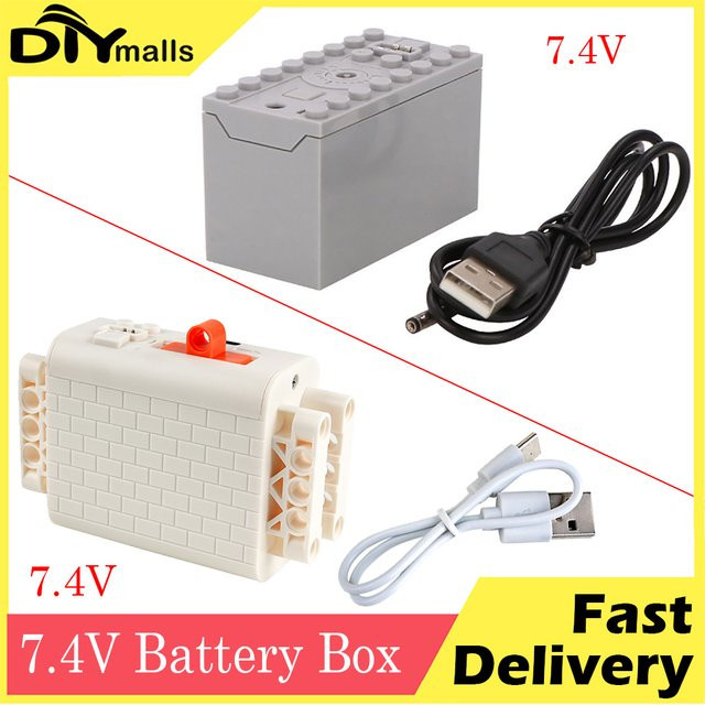 Wiederaufladbare Lithium-Batteriebox 7,4V von Wishiot für MOC Bausteine und Power Functions Zubehör - Bild 1
