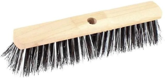 Galaflor Saalbesen mit Borsten aus Kunsthaar und Arenga Fasern, Schwarz, Breite: 40 cm - Bild 1