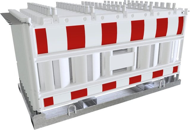 Schake Set-Absperrschranken Lager Traverse Adapter RA1/A in Weiß-Rot, 20 Stück - Bild 1