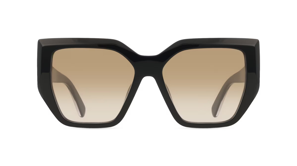 Stella McCartney SC40075I Sonnenbrille Vollrand, Square, Acetat, Damen, schwarz - Bild 1