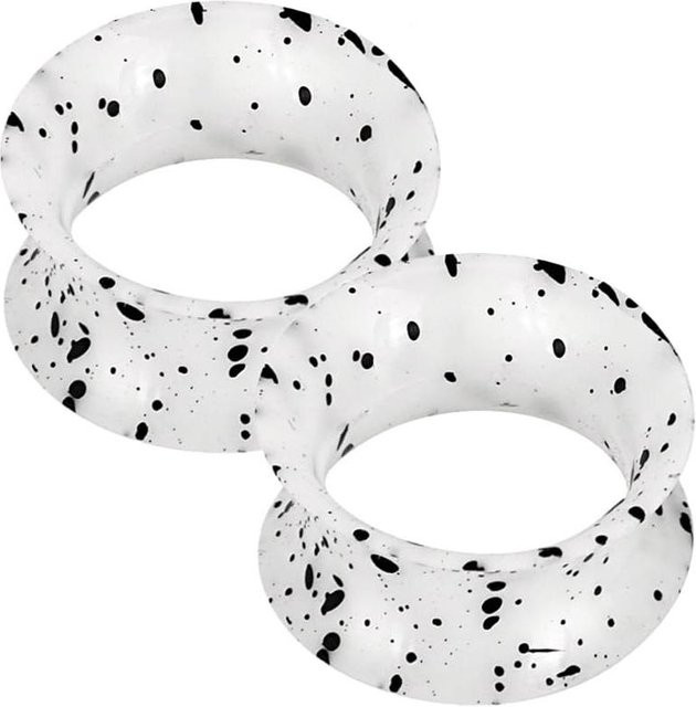 YULIN Ohr-Dehner Tunnel Plug Expander, Silikon, Weiß, Unisex, 3mm - Bild 1
