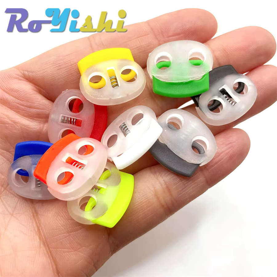 RoYishi 10er Paket Transparente Kunststoff Schnurstopper als Bead Stopper und Toggle Clip für Schnürsenkel, Sportbekleidung und DIY-Handwerk - Bild 3