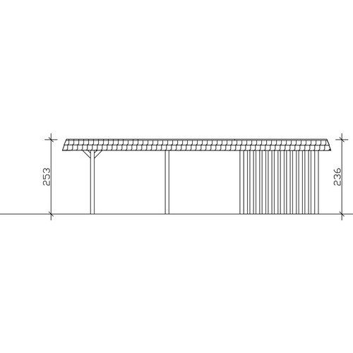 Skan Holz Doppelcarport Wendland Weiß mit Anbau und EPDM-Dach, B/T: 630 x 879 cm, Blende Schwarz - Bild 3