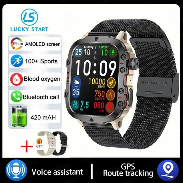 Lucky Start Smartwatch, Edelstahl, Milanaise, grau, Herren - Bild 1
