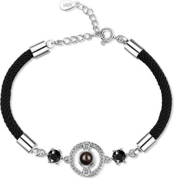 Armband Allbestart, rotes Schnur-Armband, 925 Silber, Zirkonia, Damen - Bild 1