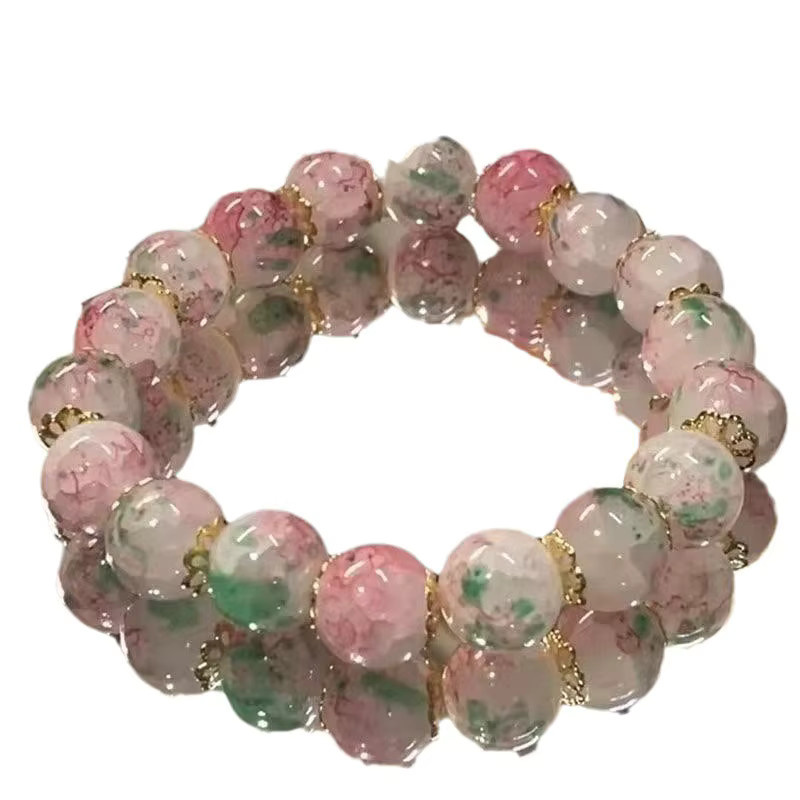 LENNIK Perlenarmband, Kirschblüten-Glas, Bunt, Damen - Bild 2
