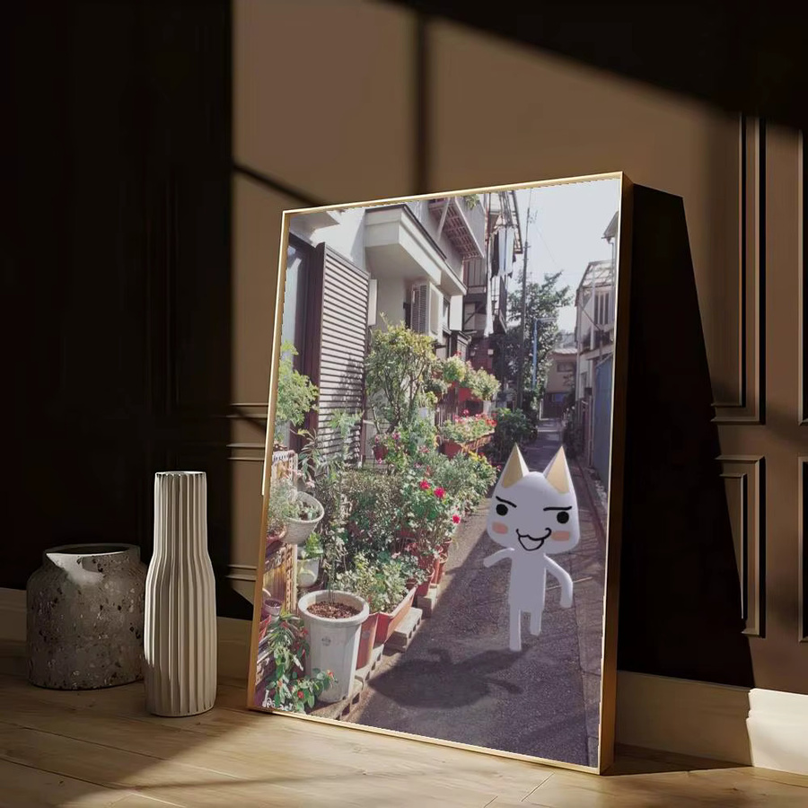Inoue Toro Cat 3D selbstklebendes Kunstposter in Multicolour, modernes Motiv mit Tier-Design für deine Wanddekoration - Bild 5