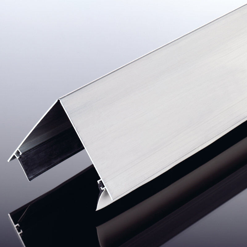 T&J Alu-Firstprofil pressblank silber inklusive Dichtung mit verstellbarem Neigungswinkel, Breite: 12,5 cm - Bild 1