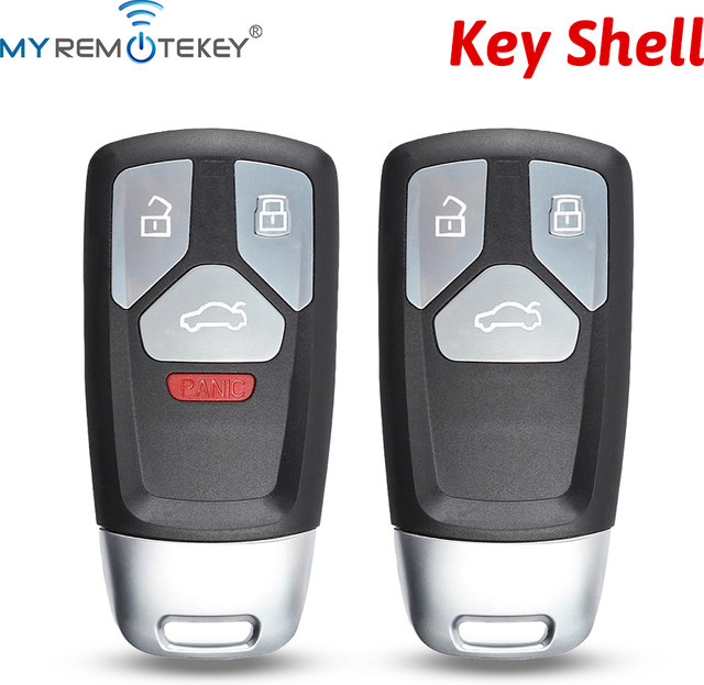 MYREMOTEKEY Smart Key Gehäuse für Audi TT A4 A5 A4L S4 S5 Q3 Q5 Q7 SQ7, 3/4 Tasten, Schwarz, ohne Logo, PN 4M0 959 754 - Bild 1