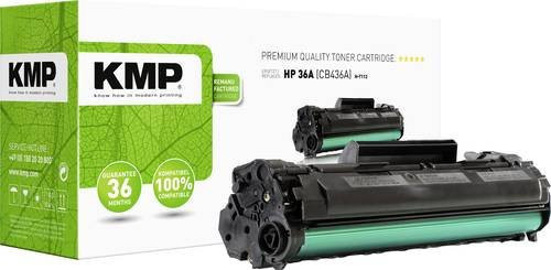 KMP Tonerpatrone Schwarz kompatibel mit HP 36A CB436A für Laserdrucker mit einer Reichweite von 2000 Seiten - Bild 1