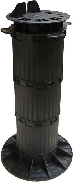 GS Terrassen Stelzlager Pro Verstellbar Matt Schwarz 470 mm - 570 mm - Bild 1