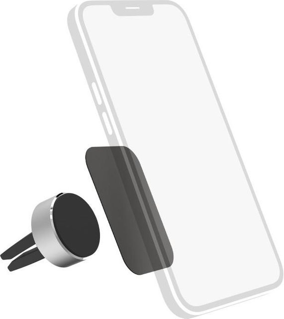 Hama Magnetische Auto-Handyhalterung Magnet Alu in Schwarz für die Lüftung, 360 Grad drehbar und universal - Bild 1