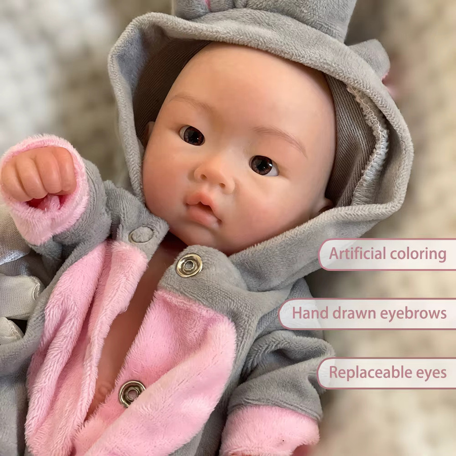 Saskia Reborn Baby Puppe, Silikon, 10 Zoll, Junge - Bild 2