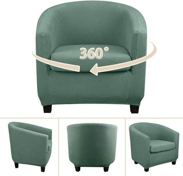 YZFZP Elastischer Jacquard-Sesselbezug für 1-Sitzer-Sofas und Sessel, Waschbarer Schonbezug aus Polyester mit Stretch-Anteil, Grau oder Grün - Bild 1