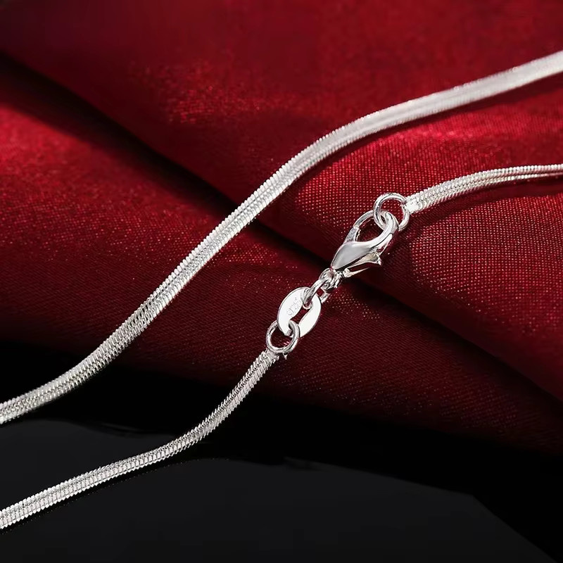 ALIZERO Halskette 925 Silber, Schlangenkette, Unisex - Bild 1