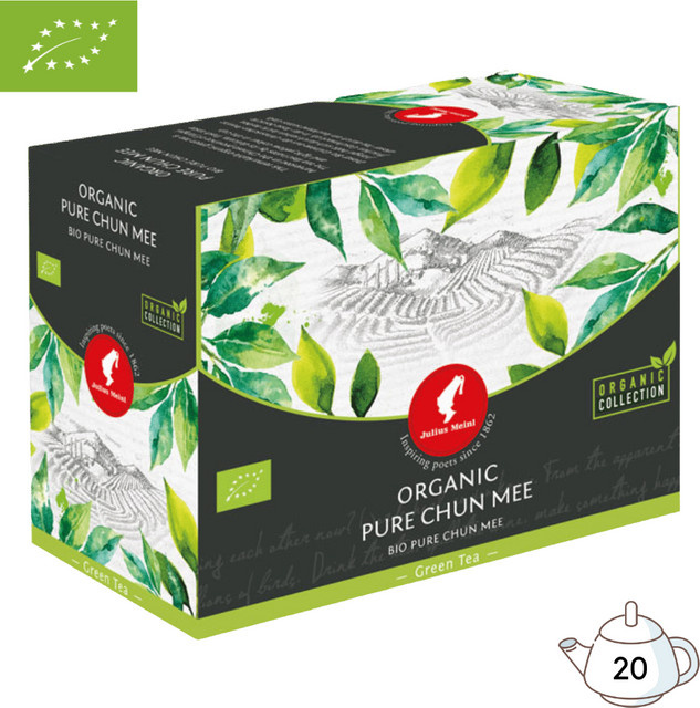 Julius Meinl Tee Bio Pure Chun Mee, Grüner Tee, Teebeutel, 20 Stück, 80g - Bild 1