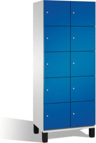 C+P Fächerschrank Cambio auf Füßen mit 10 Fächern, Korpus Lichtgrau und Front Enzianblau, H x B x T: 198,0 x 80,0 x 52,5 cm - Bild 1