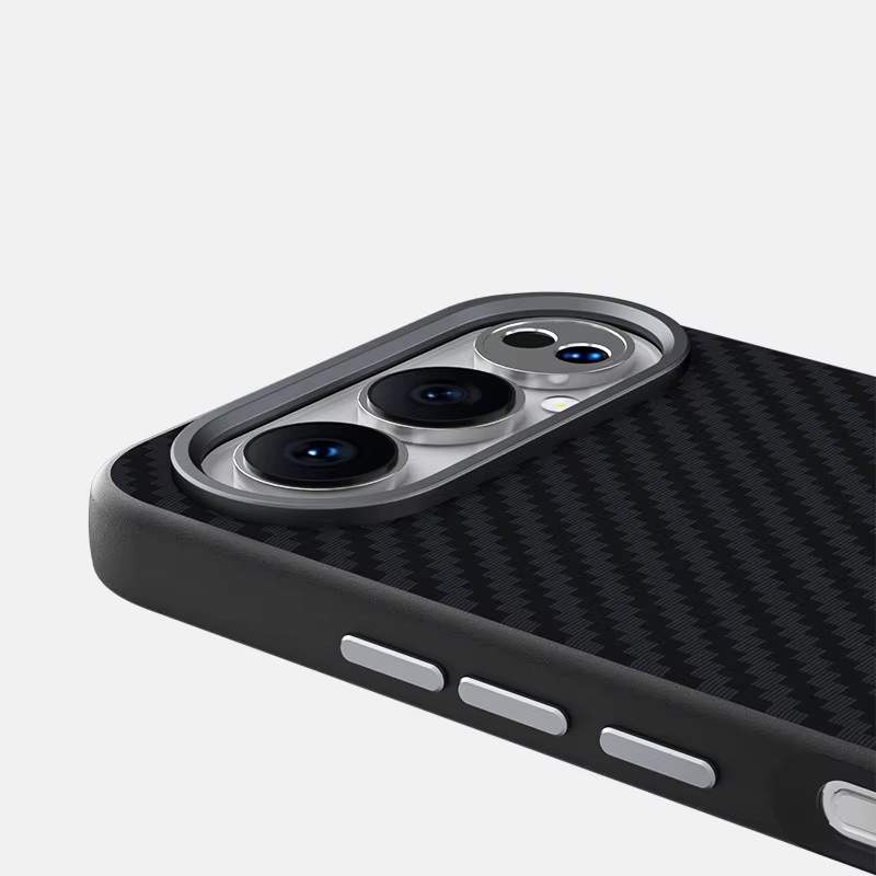 MagSafe Hülle aus 1500D Carbon Fiber für Honor 500 und Honor 500 Pro mit Kevlar-Linsenschutz in Schwarz - Bild 5