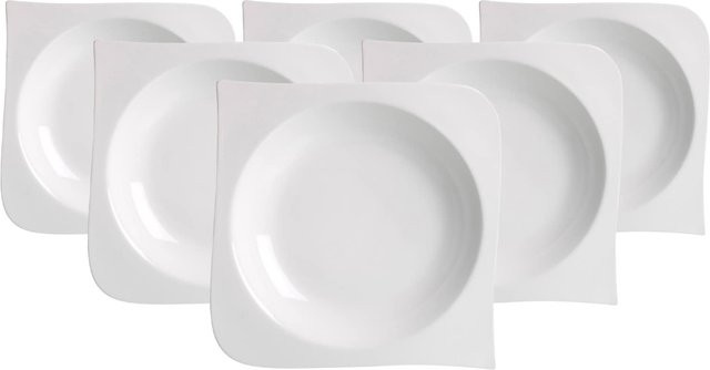 Ritzenhoff & Breker Suppenteller Melodie Weiß 6er Set Durchmesser: 21 cm - Bild 1