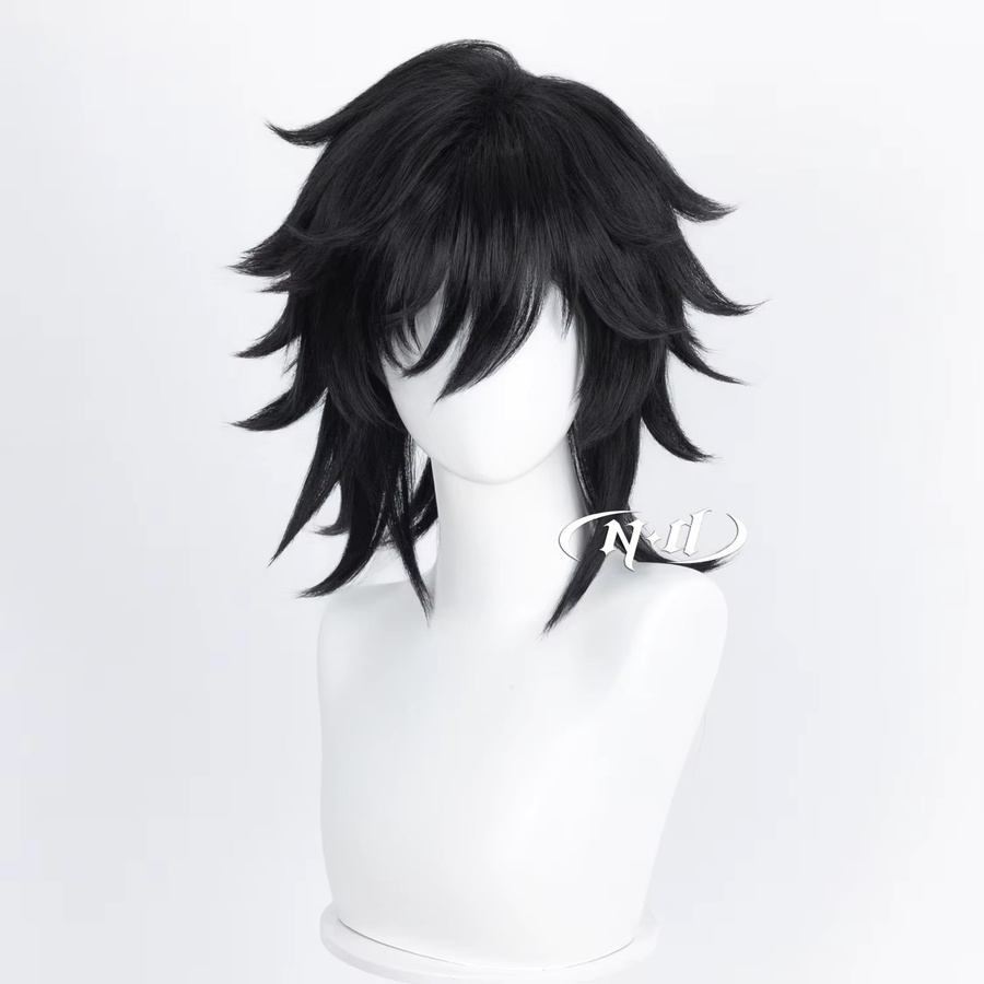 ND Brand Demon Slayer Tomioka Giyuu Cosplay Perücke, Schwarz - Bild 2