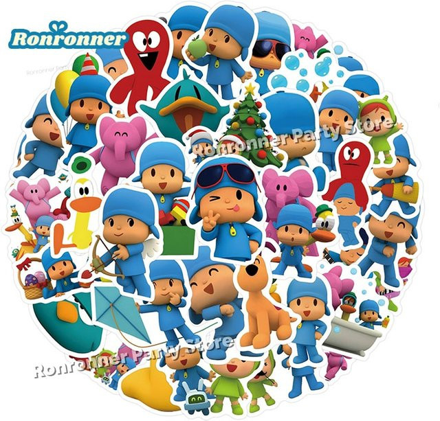Pocoyo Wasserdichte Aufkleber für Schreibwaren und Computer in Multicolor - Bild 1