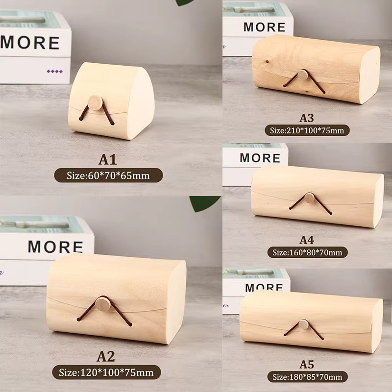 Holz Aufbewahrungsbox mit Deckel in Braun und Beige zur Dekoration und Aufbewahrung von Schmuck - Bild 2