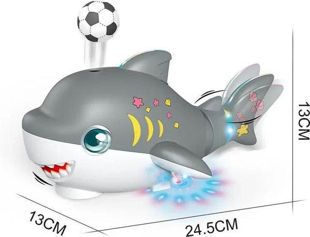 Linyi toy car Musikalische Haifisch Spielzeug, Lernspielzeug, mit Musik und Blinkendes Licht, ab 1 Jahr - Bild 1