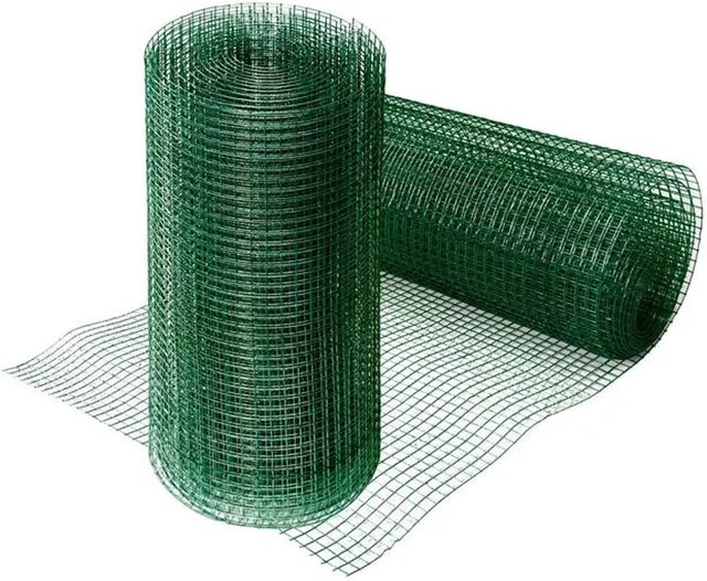 Karat Volierendraht Grün PVC-beschichteter Drahtzaun mit Maschenweite 12,7 mm, Breite: 1 m, Höhe: 5 m - Bild 1