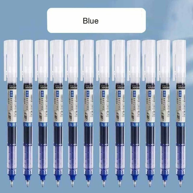3er Set blaue Gelstifte mit Nadelspitze und 0,5 mm Schreibstärke für Schule und Büro - Bild 1