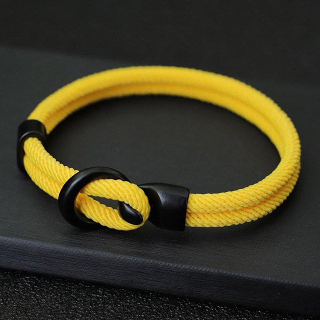 YIRAN Jewelry Armband, Doppel Schicht, Messing, Schwarz, Herren, 18,5 cm - Bild 1