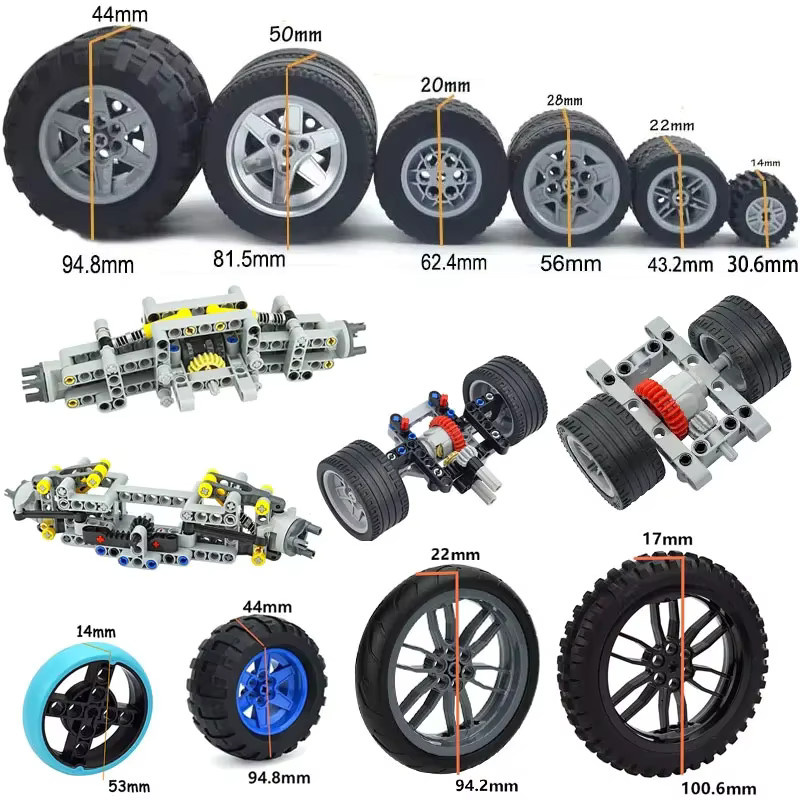 leduo MOC Technik Reifenrad, Zubehör, Fahrzeuge, Kunststoff - Bild 1