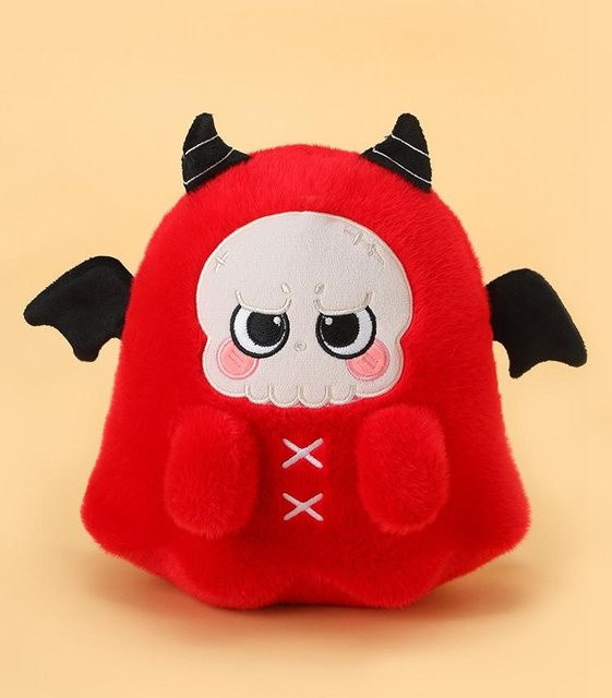 Süßes Halloween Teufel Plüschtier, rot, 25cm, ab 14 Jahre - Bild 1