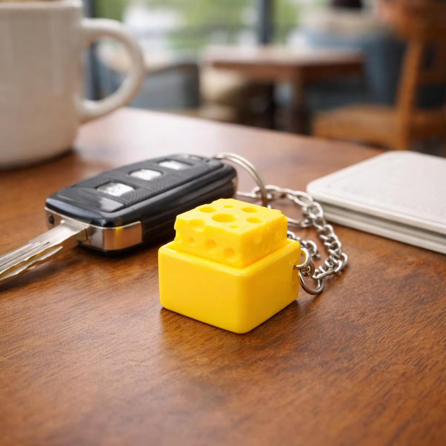 Linyi toy Fidget Schlüsselanhänger Käse Tastatur - Bild 4