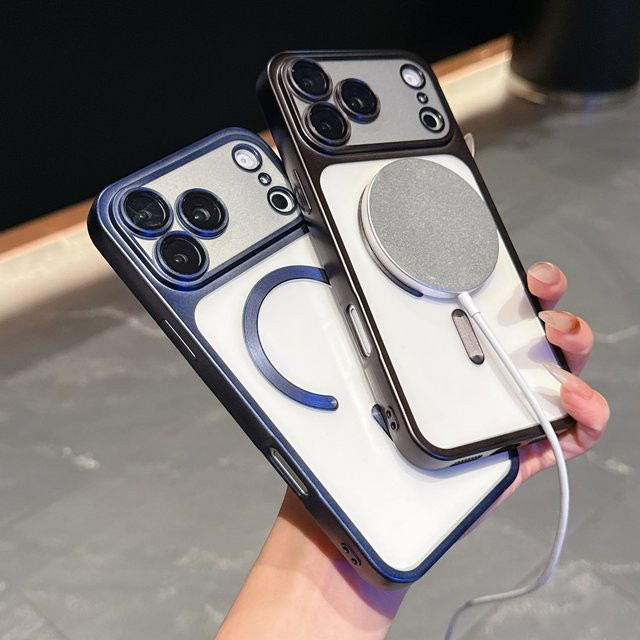Apple Magnetische Schutzhülle für iPhone 11 bis iPhone 17 Pro Max, Mattierte harte stoßfeste Rückseite - Bild 1