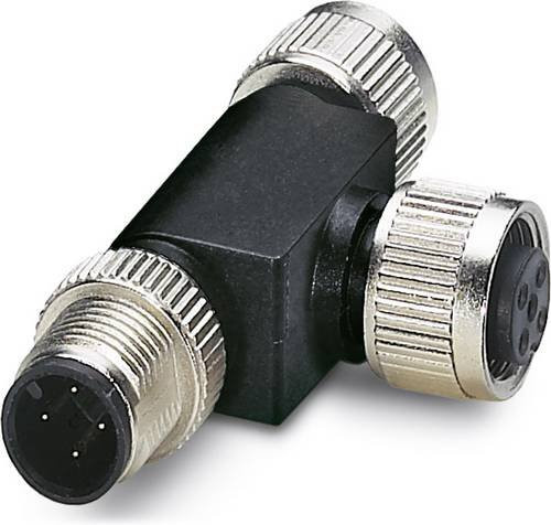 Phoenix Contact 1559783 Sensor-Aktor-Verteiler und Adapter M12 SPEEDCON T-Form, 5-polig, Schwarz - Bild 1