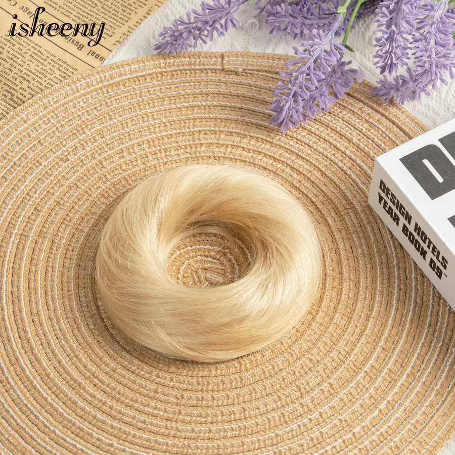 isheeny Echthaar Chignon Donut, 15g, Remy Haarverlängerung - Bild 2
