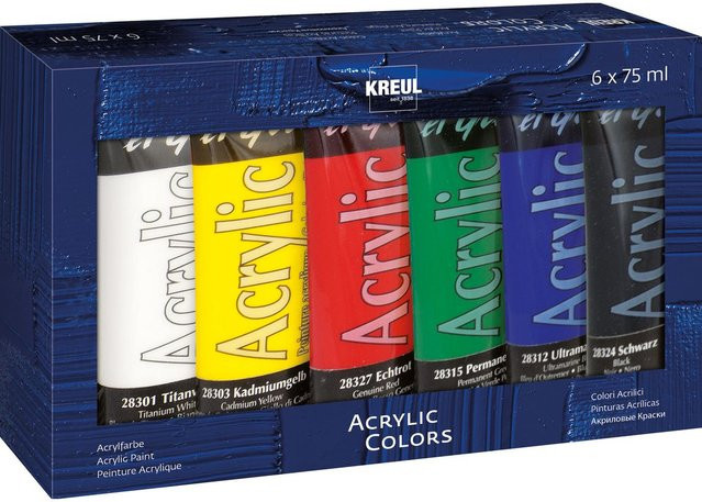 KREUL el Greco Acrylfarben-Set, 6 x 75 ml Tuben - Bild 1