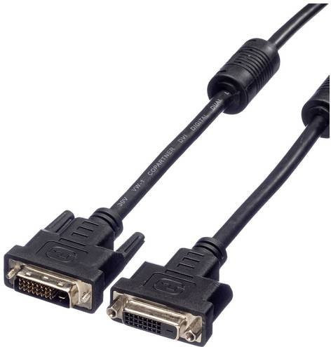 Value DVI-D 24+1pol. Anschlusskabel Schwarz, Länge: 2,00 m, geschirmt und schraubbar - Bild 1