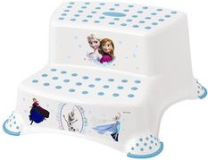 Keeeper Kids Tritthocker Igor Frozen, zweistufig, weiß mit Aufdruck, Tragkraft: 120 kg, mit Anti-Rutsch-Füßen - Bild 1