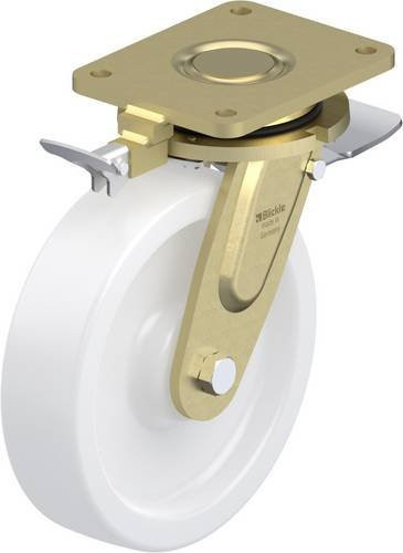 Blickle Lenkrolle mit Feststeller in Weiß, Rad-Durchmesser: 25 cm, Tragfähigkeit: 2000 kg - Bild 1