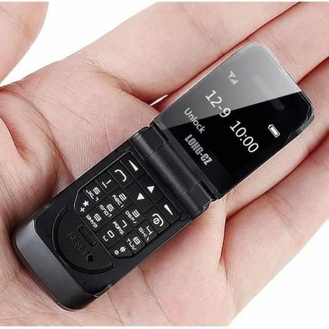 LONG-CZ QUOXO Blanc Mini Klapphandy mit Bluetooth und FM-Radio in Weiß - Bild 1