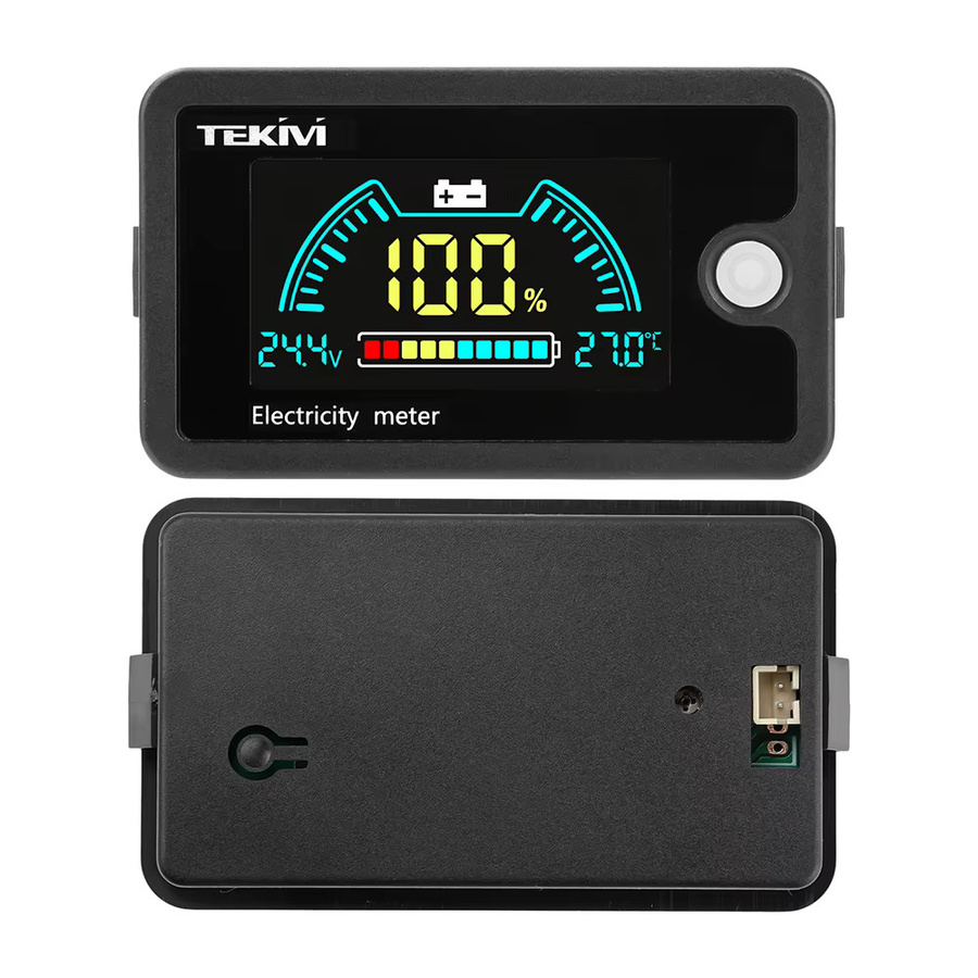 Gaqqee DC8–100 V Zweidraht-Voltmeter mit LCD-Farbdisplay, Leistungsanzeige und Temperaturanzeige in Schwarz - Bild 6